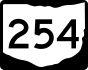 State Route 254 marker