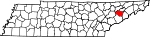 State map highlighting Jefferson County