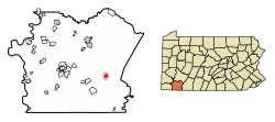 Location in Fayette County, Pennsylvania