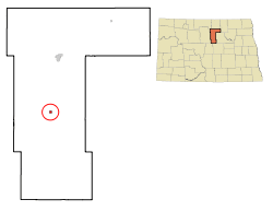 Location of Balta, North Dakota