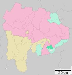 Location of Oshino in Yamanashi Prefecture