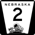 Nebraska Highway 2 marker