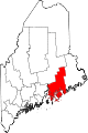 State map highlighting Hancock County