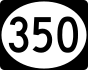 Mississippi Highway 350 marker