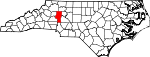 State map highlighting Iredell County