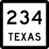 State Highway 234 marker