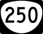 Oregon Route 250 marker