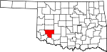 State map highlighting Kiowa County