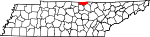 State map highlighting Clay County