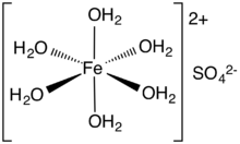 Skeletal formula of iron(II) sulfate