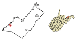 Location of Elk Garden in Mineral County, West Virginia.