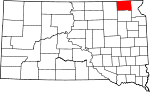State map highlighting Marshall County