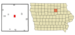 Location of Allison, Iowa