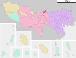 Location of Kiyose in Tokyo Metropolis
