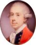 A head-only portrait of Thomas Gage. His red military uniform is just visible.