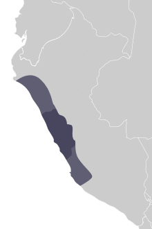 Map showing the extent of the Chavín culture