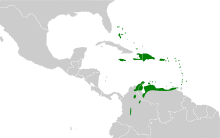 Melanospiza bicolor map.svg