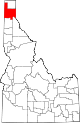 State map highlighting Bonner County