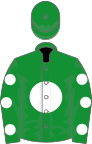 Green, white disc and spots on sleeves