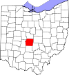 State map highlighting Franklin County
