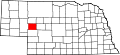 State map highlighting Arthur County