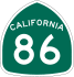 State Route 86 marker