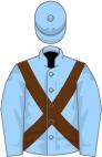 MADONNA BLUE, brown cross belts, blue cap