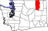State map highlighting Ferry County