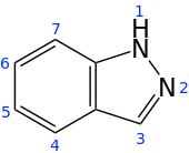 Skeletal formula with numbering convention