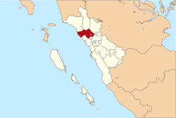 Location within West Sumatra