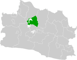 Location within West Java