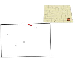 Location of Enderlin, North Dakota