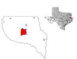Location of Nacogdoches, Texas within Nacogdoches County
