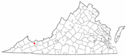 Location of Burke's Garden, Virginia