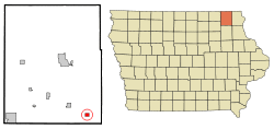 Location of Castalia, Iowa