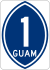 Guam Highway 1 marker