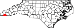 State map highlighting Clay County