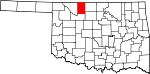 State map highlighting Alfalfa County