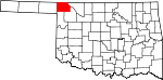 State map highlighting Harper County