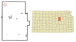Location within Dickinson County and Kansas