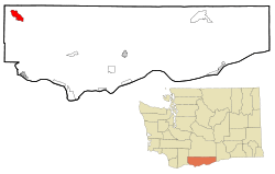 Location of Trout Lake in Klickitat County, Washington