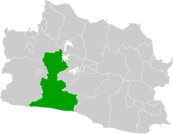 Location within West Java