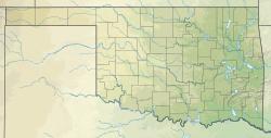 Location of Lake Wister in Oklahoma, USA.