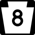 Pennsylvania Route 8 marker