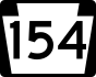 Pennsylvania Route 154 marker