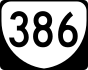State Route 386 marker