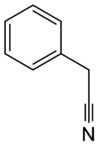 Skeletal formula of benzyl cyanide