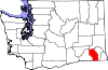 State map highlighting Columbia County