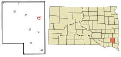 Location in Turner County and the state of South Dakota