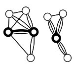 The marked edge is contracted into a single node.
